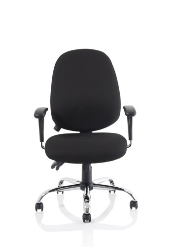 Lisbon Chair Black Fabric With Arms OP000073