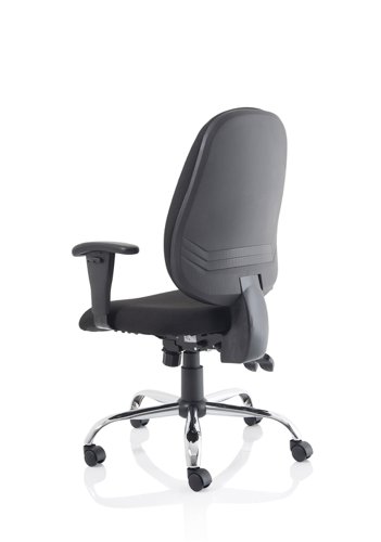 Sonix Lisbon Task Operator Chair With Arms Fabric Black Ref OP000073