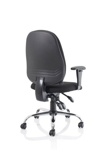 Sonix Lisbon Task Operator Chair With Arms Fabric Black Ref OP000073