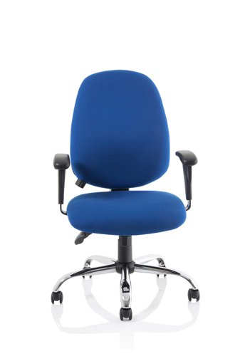 60141DY - Lisbon Chair Blue Fabric With Arms OP000074