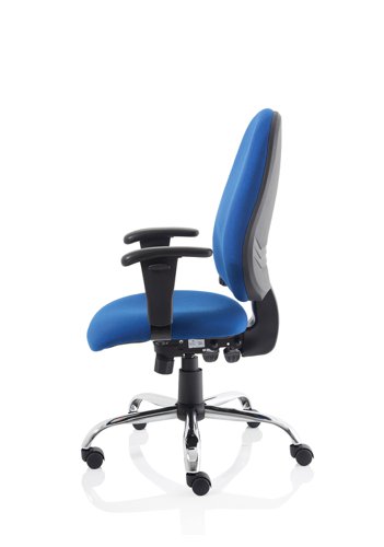 60141DY - Lisbon Chair Blue Fabric With Arms OP000074