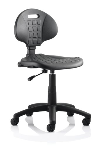 Malaga Task Wipe Clean Operator Chair Black Polyurethane Seat And Back Without Arms | OP000088 | Dynamic