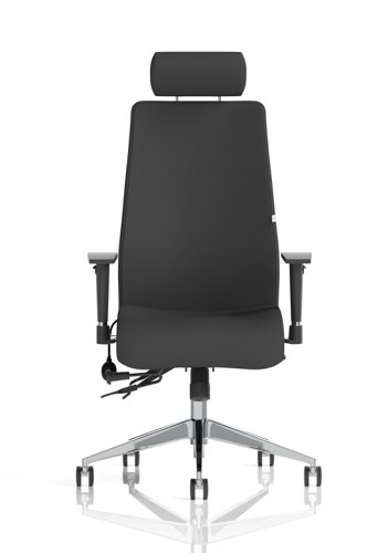 Onyx Black Fabric With Headrest With Arms OP000094