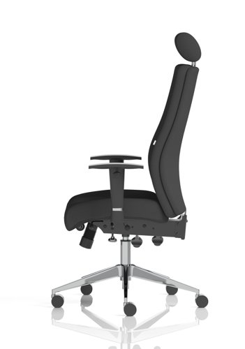 Onyx Black Fabric With Headrest With Arms OP000094