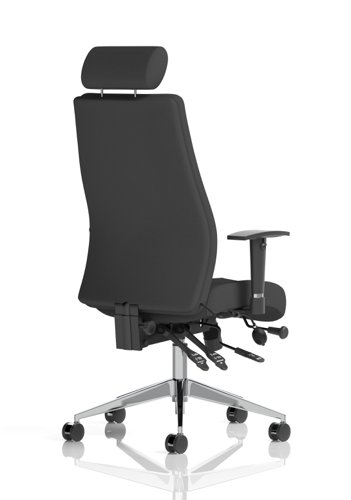 60323DY - Onyx Black Fabric With Headrest With Arms OP000094