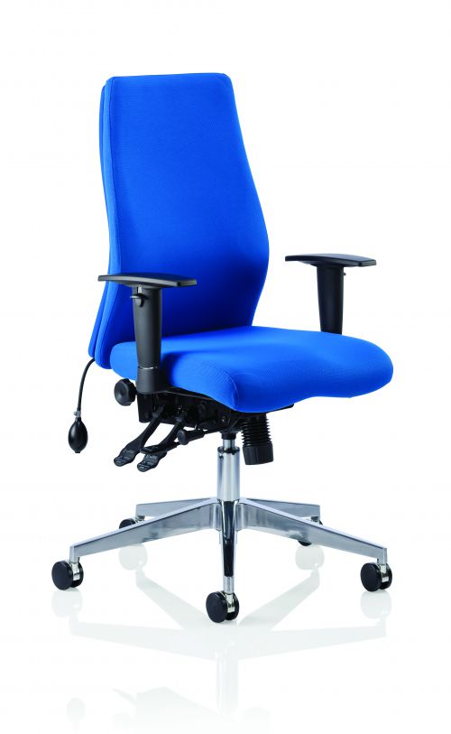 Onyx Blue Fabric Without Headrest With Arms OP000097