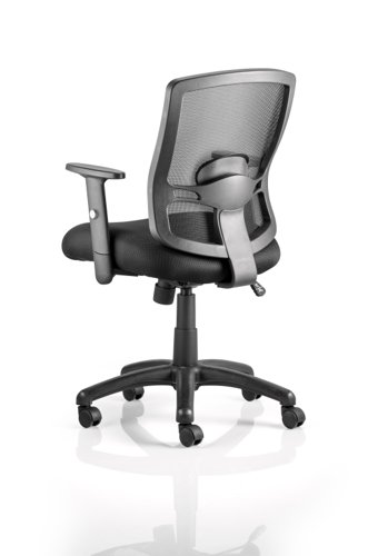 Portland Task Operator Chair Black Back Black Airmesh Seat With Arms | OP000105 | Dynamic