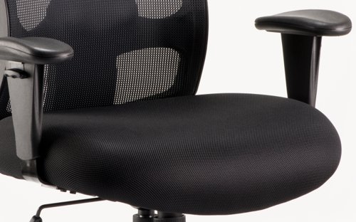 Portland HD Chair Black Mesh With Arms OP000106