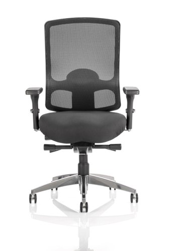 Regent Chair Black Fabric Black Mesh Back With Arms OP000113 Office Chairs 60456DY