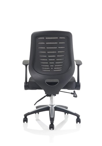 Relay Task Operator Chair Black Back With Folding Arms Black Airmesh Seat