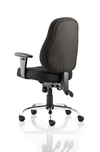 Storm Task Operator Chair Black Fabric With Arms