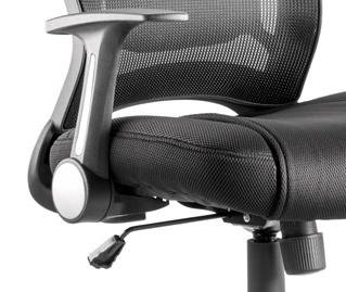 Zeus Task Operator Chair Black Fabric Black Mesh Back With Arms | OP000140 | Dynamic