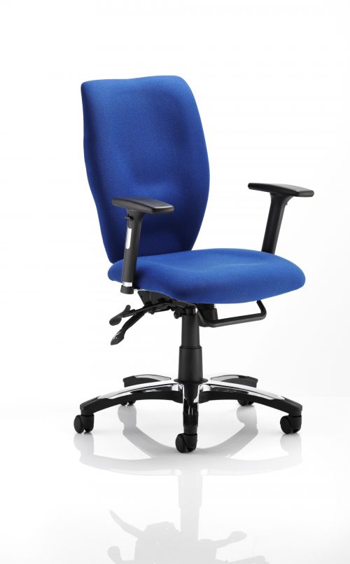 Sierra Executive Chair Blue Fabric With Arms