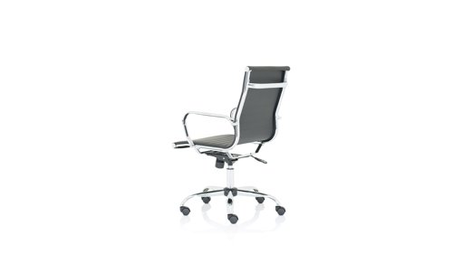 Nola Medium Black Soft Bonded Leather Executive Chair