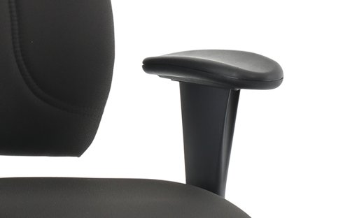 Esme Black Fabric Posture Chair With Height Adjustable Arms