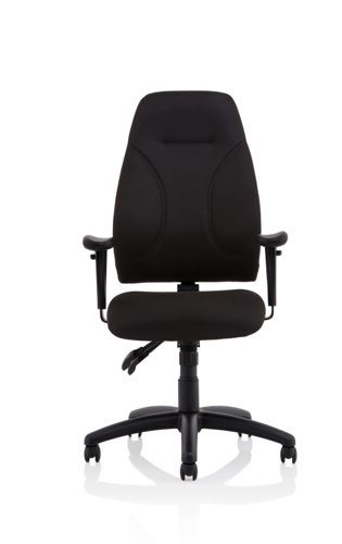 Esme Black Fabric Posture Chair With Height Adjustable Arms | OP000232 | Dynamic