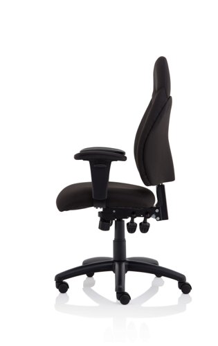 Esme Black Fabric Posture Chair With Height Adjustable Arms