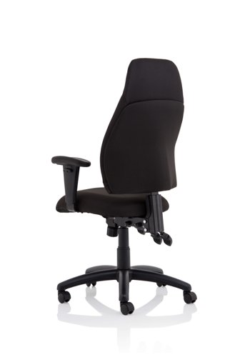 Esme Black Fabric Posture Chair With Height Adjustable Arms