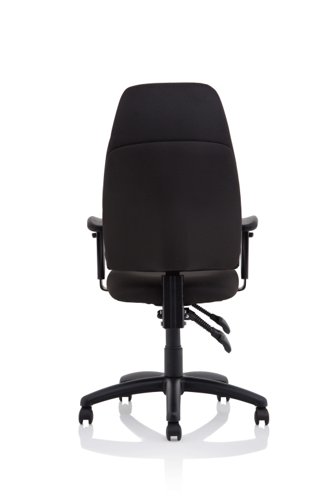 Esme Black Fabric Posture Chair With Height Adjustable Arms