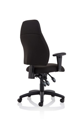 Esme Black Fabric Posture Chair With Height Adjustable Arms