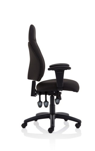 Esme Black Fabric Posture Chair With Height Adjustable Arms