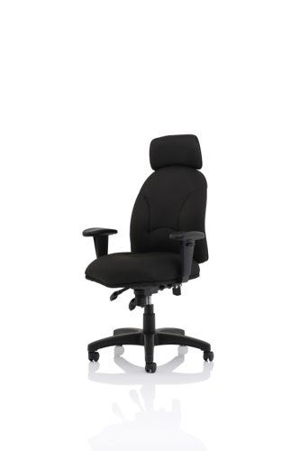 Jet Black Fabric Executive Chair OP000236 Dynamic
