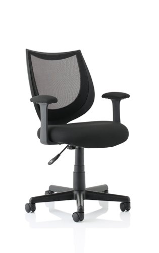 82034DY - Camden Mesh Chair with Arms Black OP000238