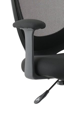 Camden Mesh Chair with Arms Black OP000238 Dynamic