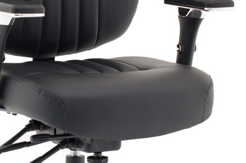 80424DY - Barcelona Deluxe Black Leather Operator Chair OP000241
