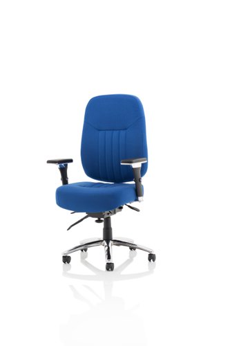 Barcelona Deluxe Blue Fabric Operator Chair