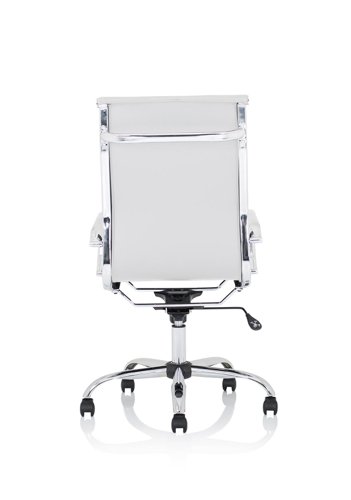Nola High Back White Soft Bonded Leather Executive Chair