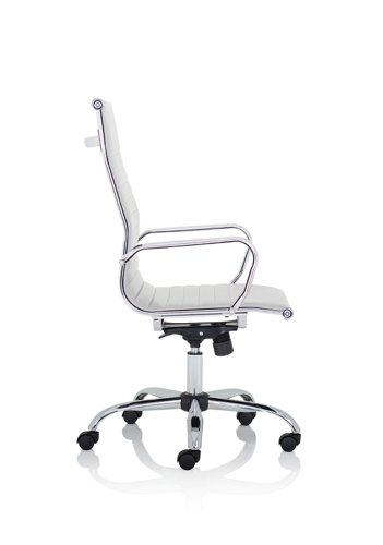 OP000256 Nola High Back White Soft Bonded Leather Executive Chair