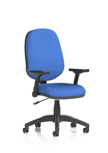 Eclipse Plus I Lever Task Operator Chair Blue With Height Adjustable And Folding Arms