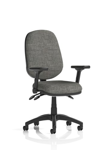 Eclipse Plus III Lever Task Operator Chair Charcoal With Height Adjustable And Folding Arms