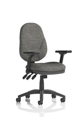 Eclipse Plus XL Lever Task Operator Chair Charcoal With Height Adjustable And Folding Arms