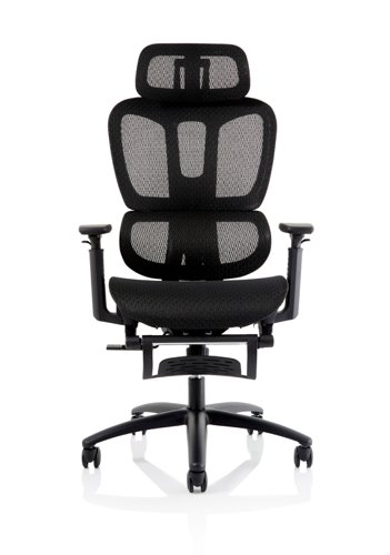 17135DY - Horizon Executive Mesh Office Chair With Height Adjustable Arms Black - OP000319 -