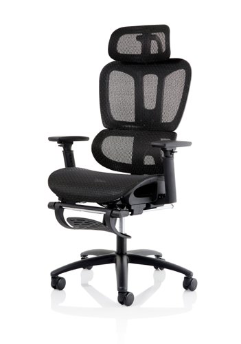 Horizon Executive Mesh Office Chair With Height Adjustable Arms Black - OP000319 - 17135DY Buy online at Office 5Star or contact us Tel 01594 810081 for assistance
