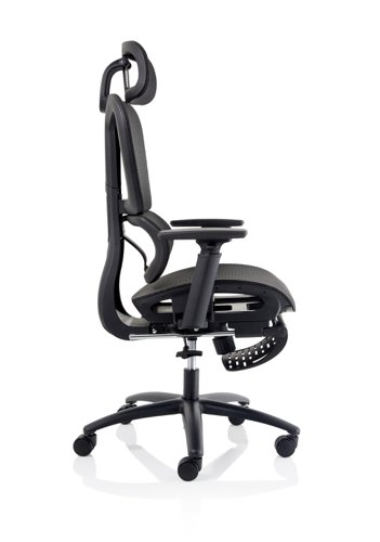 17135DY - Horizon Executive Mesh Office Chair With Height Adjustable Arms Black - OP000319 -