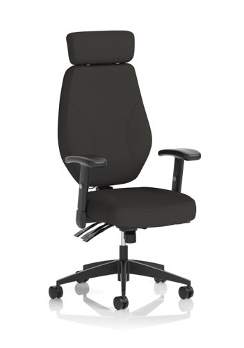 Nexus High Back Executive Chair With Headrest Black Fabric