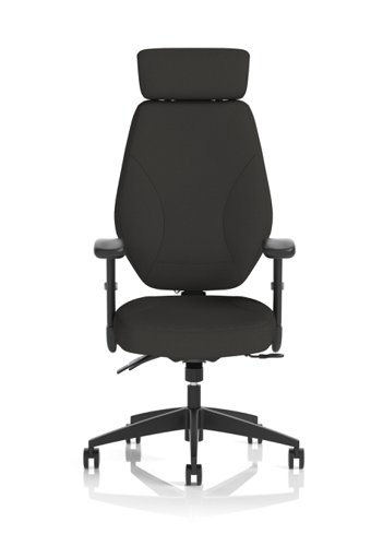 Nexus High Back Executive Chair With Headrest Black Fabric