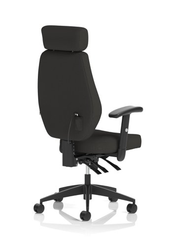 Nexus High Back Executive Chair With Headrest Black Fabric