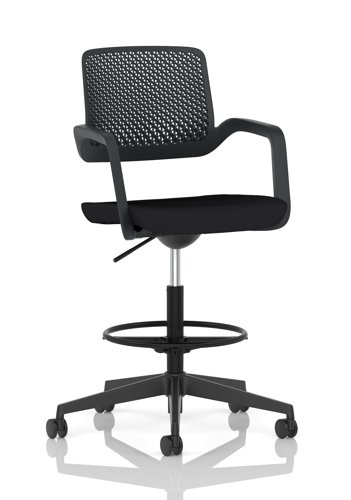 Cosmo Hi Rise Chair Black Frame Black Seat