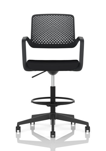 Cosmo Hi Rise Chair Black Frame Black Seat