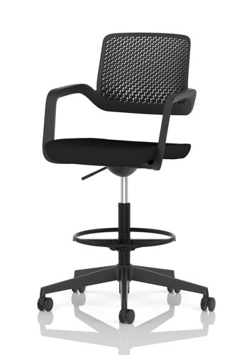Cosmo Hi Rise Chair Black Frame Black Seat