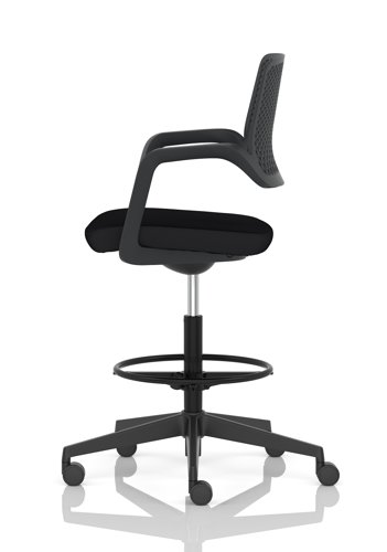 Cosmo Hi Rise Chair Black Frame Black Seat
