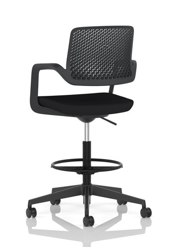 Cosmo Hi Rise Chair Black Frame Black Seat