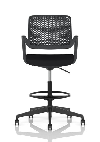 Cosmo Hi Rise Chair Black Frame Black Seat