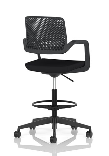 Cosmo Hi Rise Chair Black Frame Black Seat