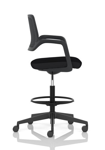 Cosmo Hi Rise Chair Black Frame Black Seat