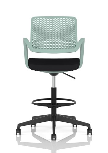 Cosmo Hi Rise Chair Green Frame Black Seat